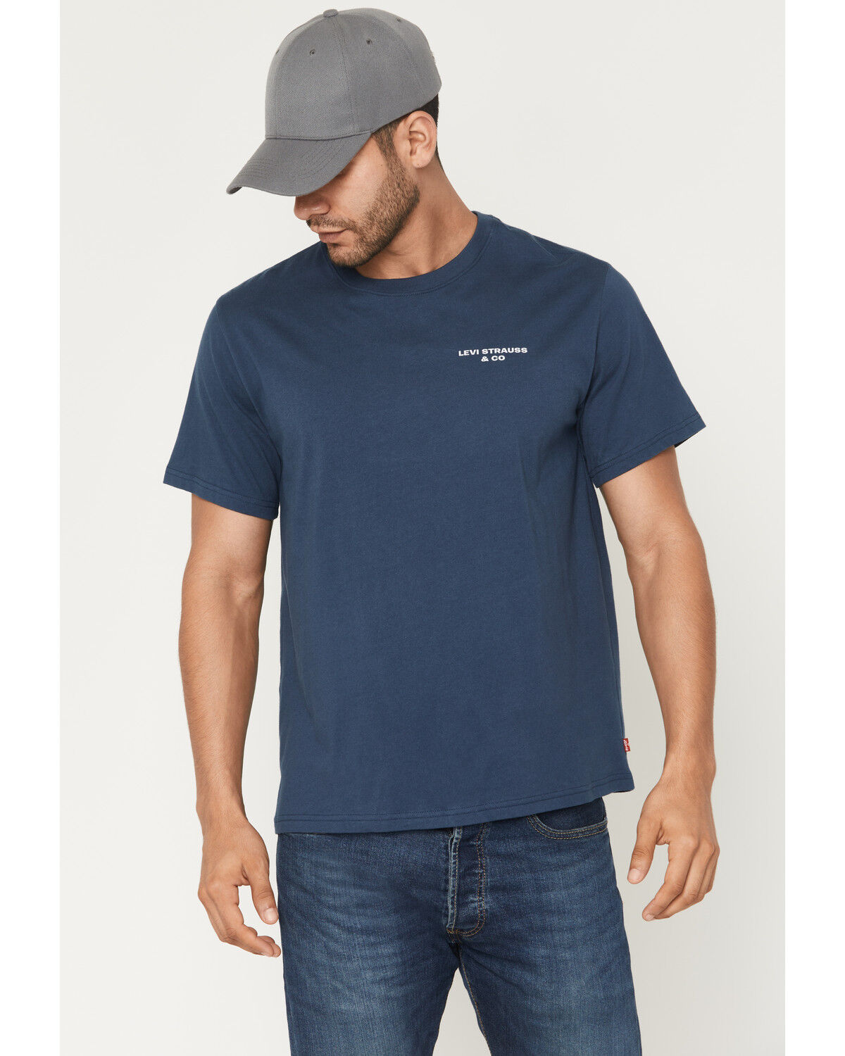 Image #2 - Levi's Men's Indie Prep Script Logo Short Sleeve Graphic T-Shirt, Blue, hi-res