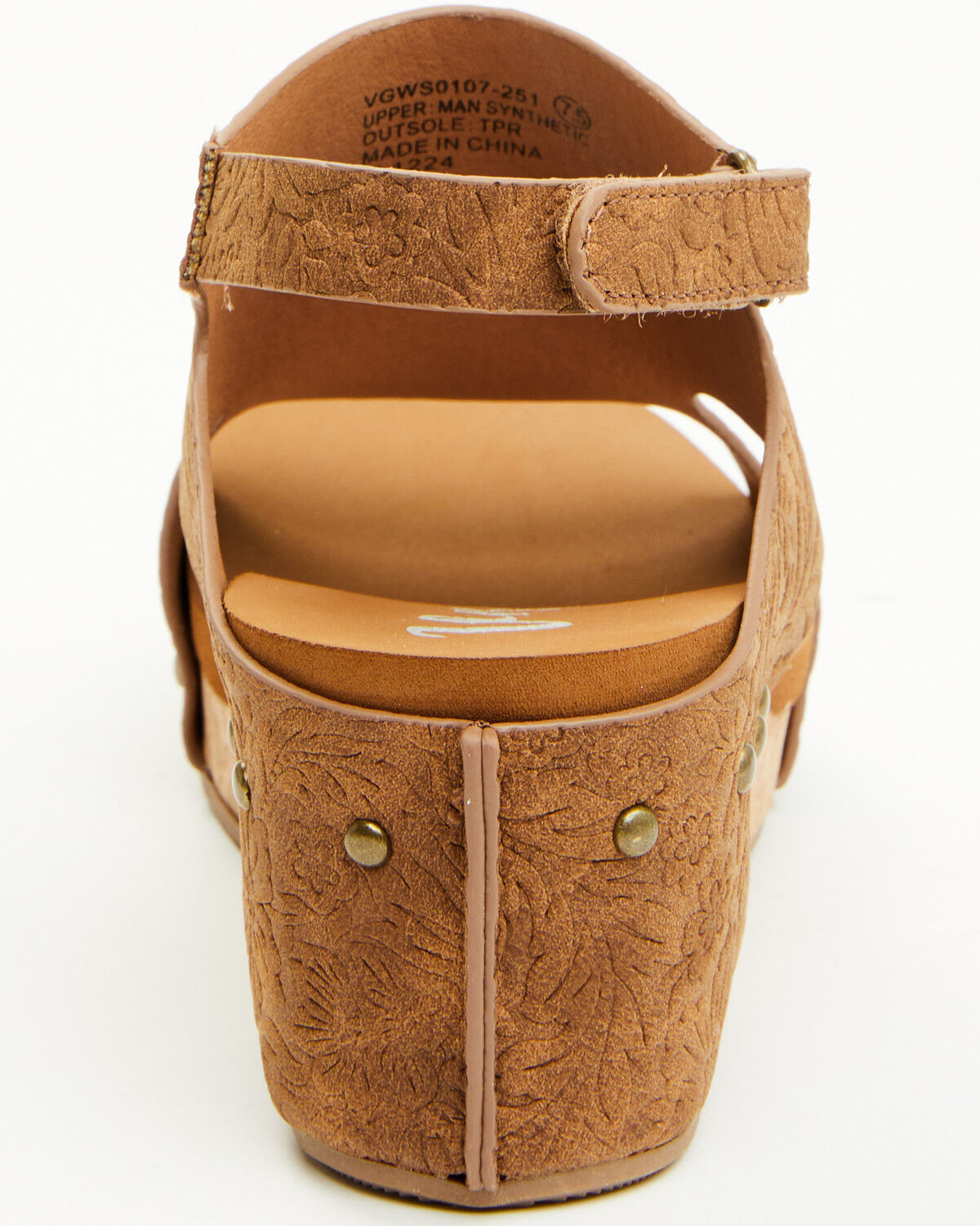 Image #5 - Very G Women's Wally Tooled Sandals, Tan, hi-res