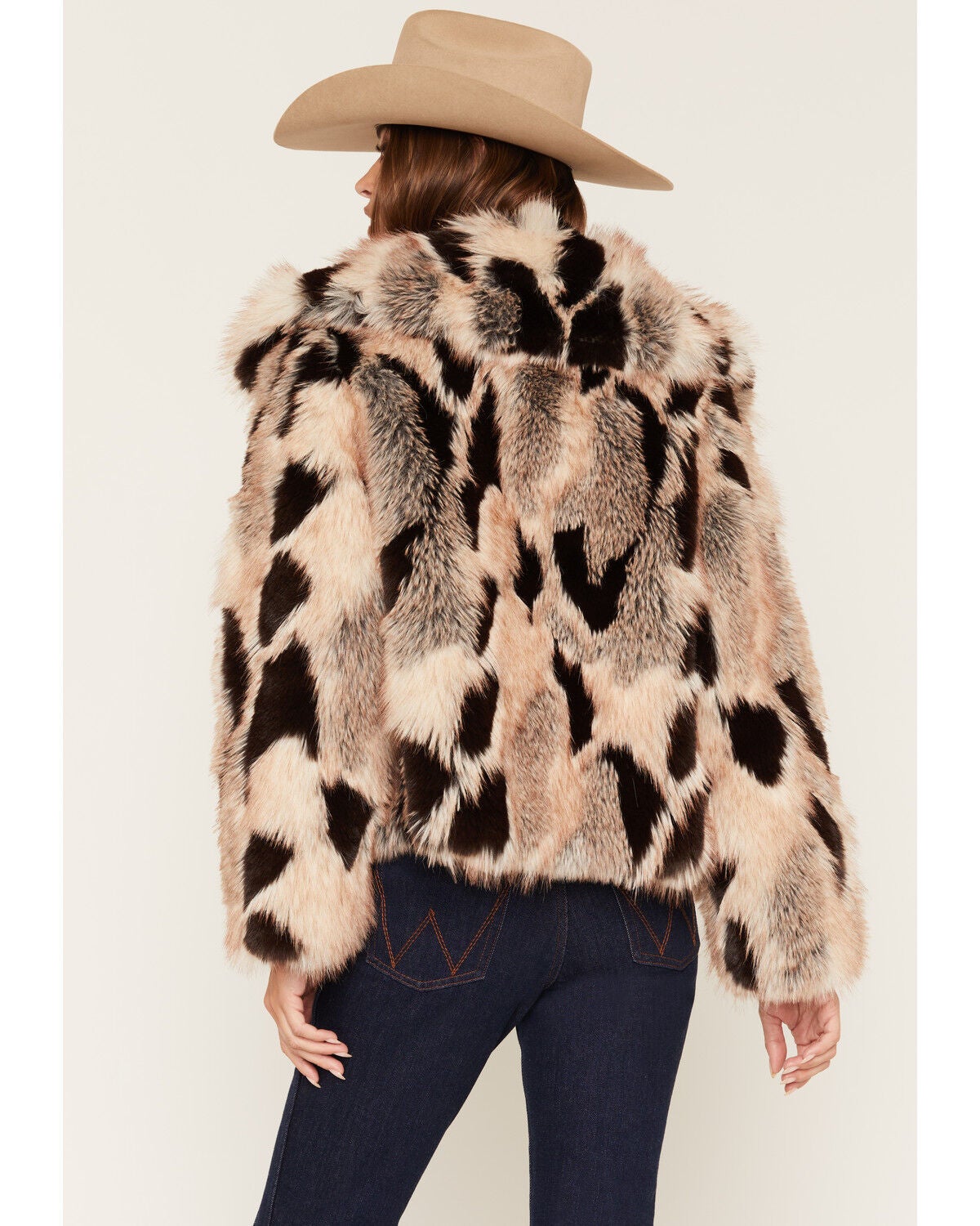 Image #4 - Azalea Wang Women's Amaya Faux Fur Jacket, Brown, hi-res