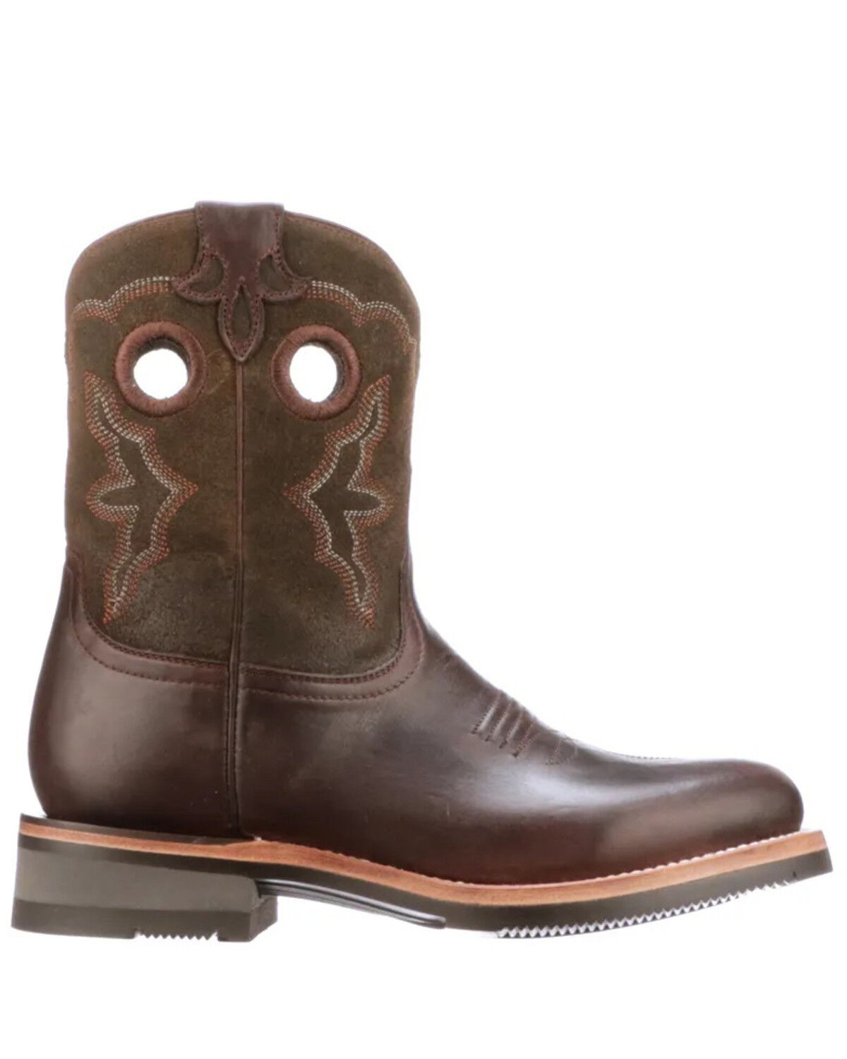 Image #2 - Lucchese Women's Ruth Western Boots - Round Toe, Chocolate, hi-res