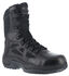 Image #1 - Reebok Men's Stealth 8" Lace-Up Black Side-Zip Work Boots - Soft Toe, Black, hi-res