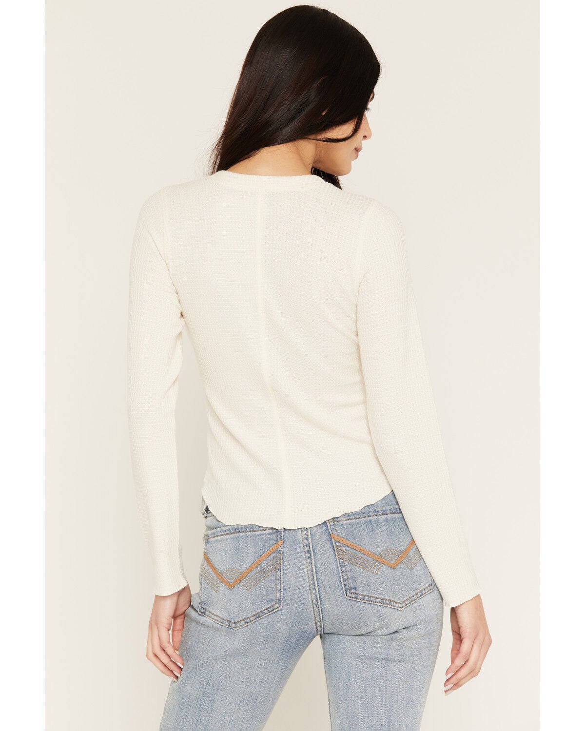 Image #4 - Idyllwind Women's Norwood Thermal Long Sleeve Top, Cream, hi-res