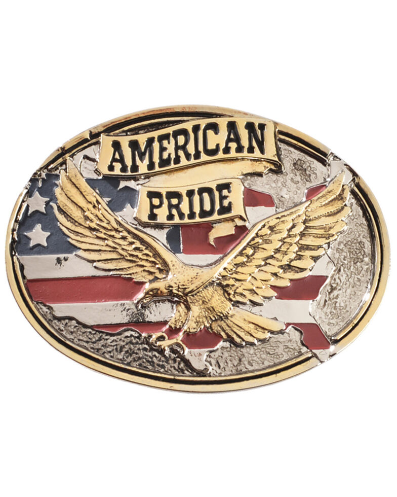 Montana Silversmiths American Pride Belt Buckle, Silver, hi-res