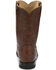 Justin Men's Classics Deerlite Roper Cowboy Boots - Round Toe, Chestnut, hi-res
