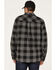Image #4 - Brothers and Sons Men's Large Jacquard Plaid Print Button Down Western Shirt, Charcoal, hi-res