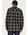 Image #4 - Brothers and Sons Men's Large Jacquard Plaid Print Button Down Western Shirt , Charcoal, hi-res