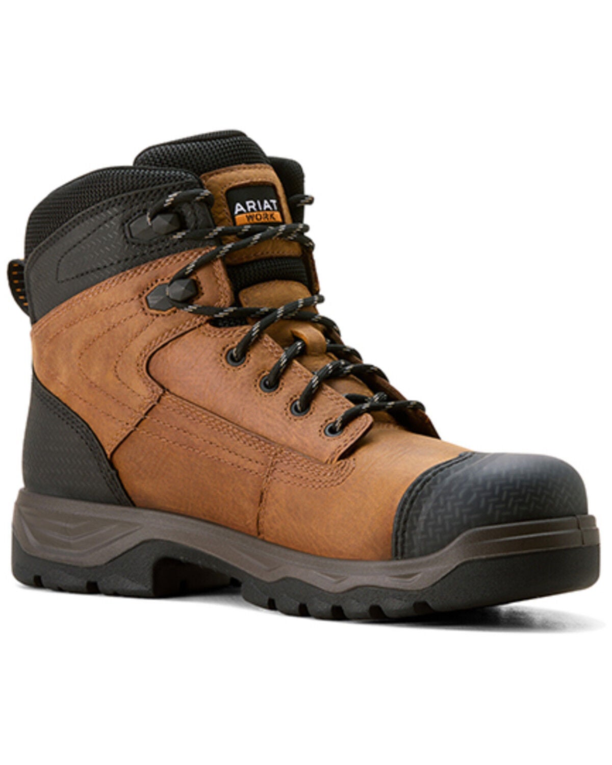Ariat Men's 6" Turbo Duratread XTR Waterproof Work Boots - Carbon Toe, Brown, hi-res