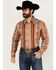 Image #1 - Wrangler Men's Checotah Long Sleeve Snap Western Shirt - Tall, Rust Copper, hi-res
