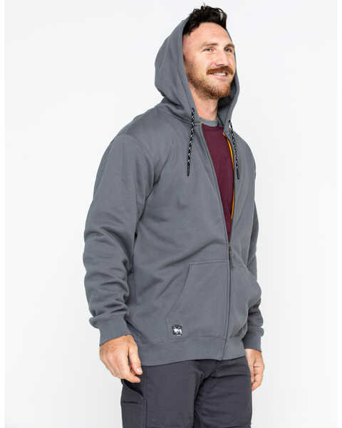 Image #4 - Hawx Men's Zip-Front Hooded Work Jacket , Charcoal, hi-res