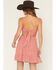 Image #4 - A.T.A.P Women's Crochet Embroidered Sleeveless Mini Dress, Pink, hi-res