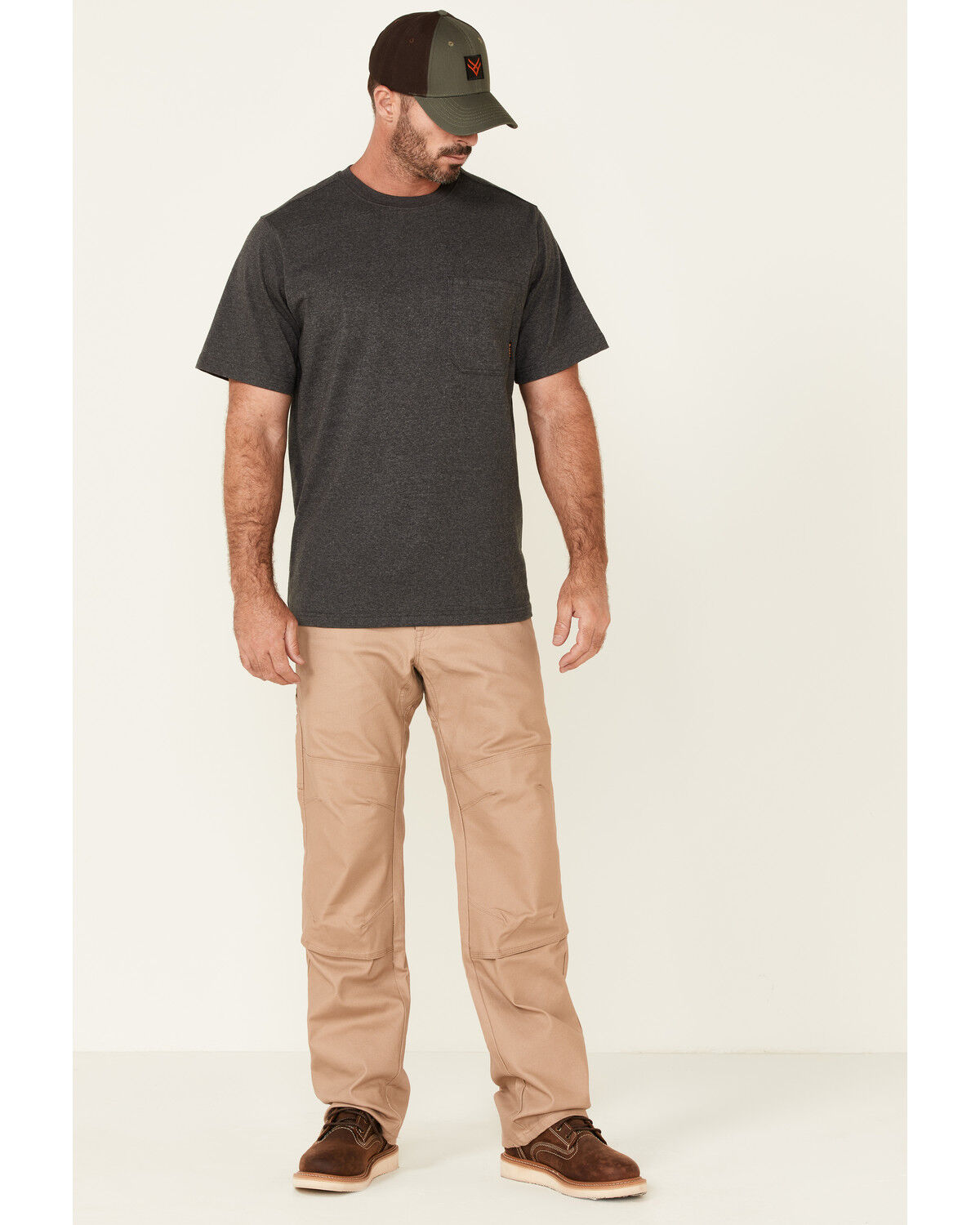 Image #2 - Hawx Men's Forge Short Sleeve Work Pocket T-Shirt, Charcoal, hi-res