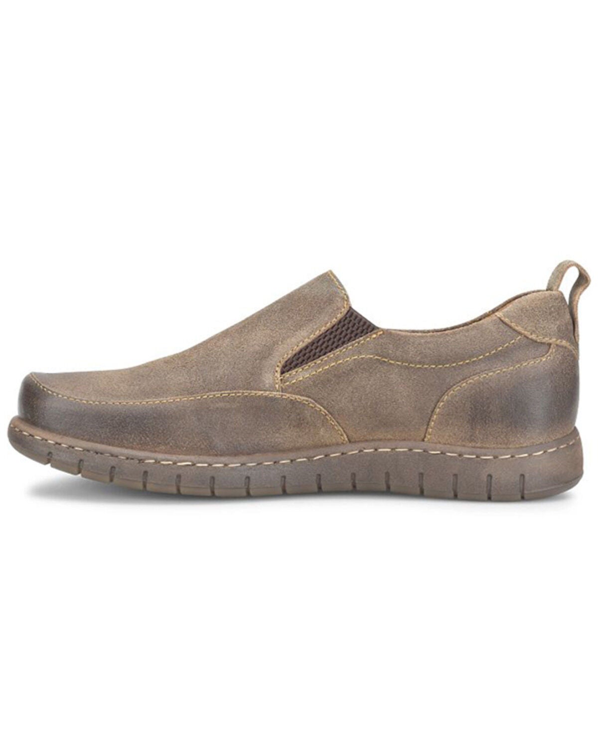 Image #3 - Born Men's Leeds Slip-On Casual Shoes - Moc Toe, Taupe, hi-res