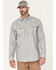Image #1 - Cody James Men's FR Spaced Diamond Print Long Sleeve Snap Work Shirt , Grey, hi-res