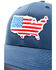 Image #2 - Oil Field Hats Men's Navy American Flag US Patch Mesh-Back Ball Cap, Navy, hi-res