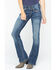 Image #2 - Ariat Women's R.E.A.L Mid Rise Entwined Bootcut Jeans, Blue, hi-res