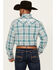 Image #4 - Wrangler Men's Plaid Print Logo Long Sleeve Button-Down Western Shirt, Green, hi-res