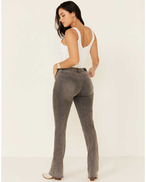 Image #3 - Rock & Roll Denim Women's Gray Wash Mid Rise Bootcut Jeans, Grey, hi-res
