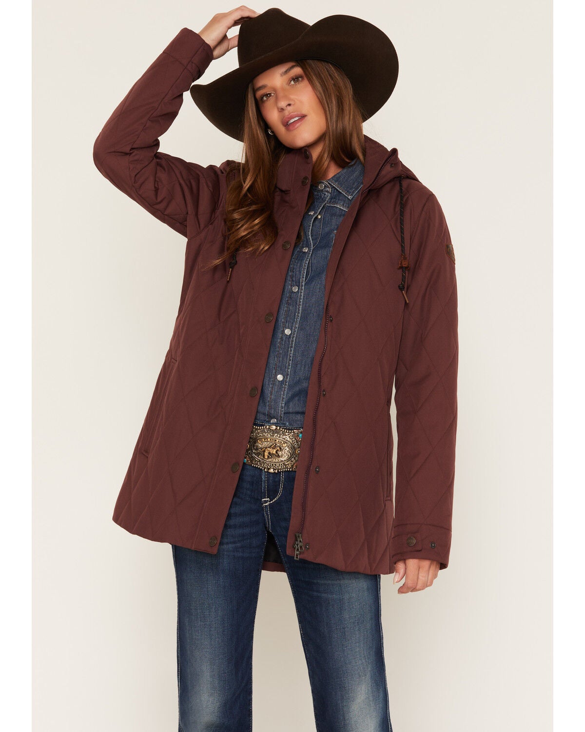 Cinch Women's Barn Coat, Purple, hi-res