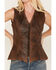 Image #3 - Cripple Creek Women's Antique Finish Stud Vest, Brown, hi-res
