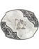 Montana Silversmiths Men's Lace Whisper Flourish Belt Buckle, Silver, hi-res