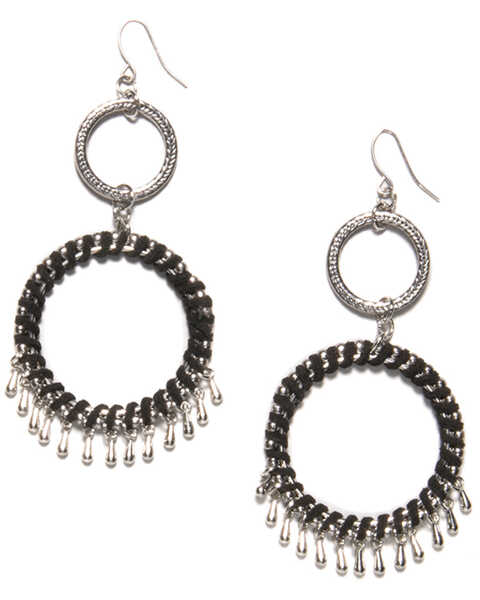 Image #1 - Cowgirl Confetti Women's What Comes Around Earrings , Black, hi-res