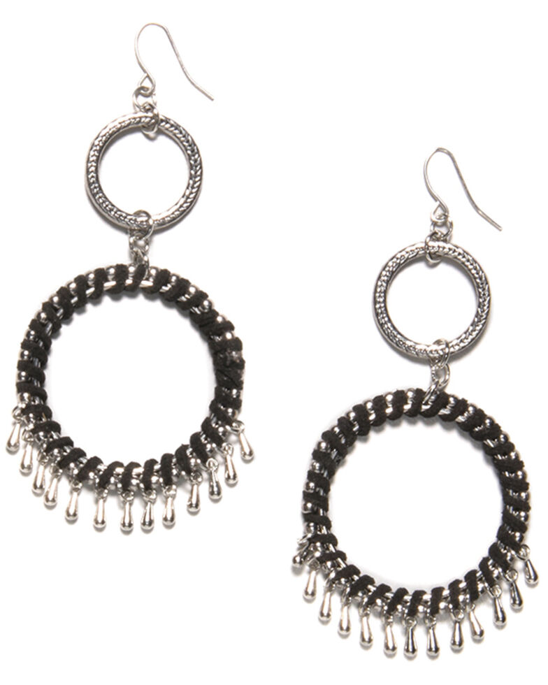 Cowgirl Confetti Women's What Comes Around Earrings , Black, hi-res