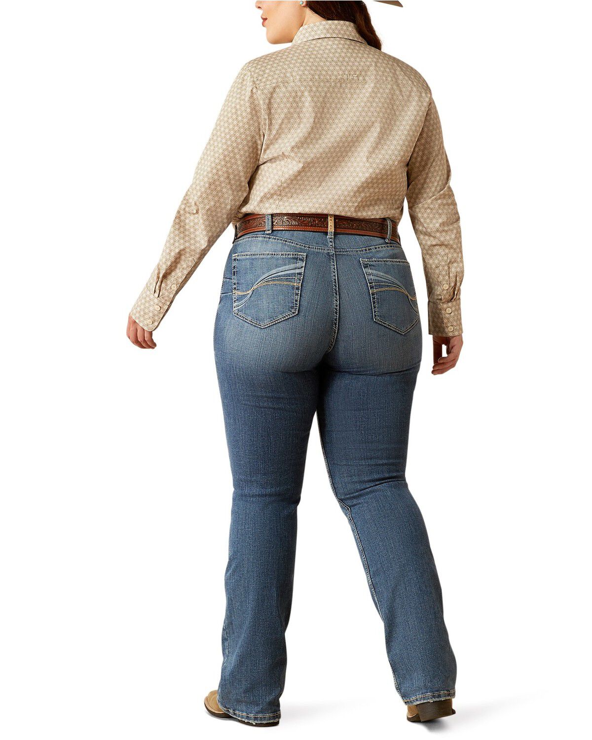 Ariat Women's Brittany Medium Wash Bootcut Stretch Denim Jeans - Plus, Medium Wash, hi-res