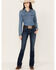 Image #1 - Rock & Roll Denim Women's Dark Wash Mid Rise Bootcut Jeans , Dark Wash, hi-res