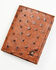 Image #1 - Cody James Black 1978® Men's Dawson Exotic Full-Quill Ostrich Bifold Wallet, Cognac, hi-res