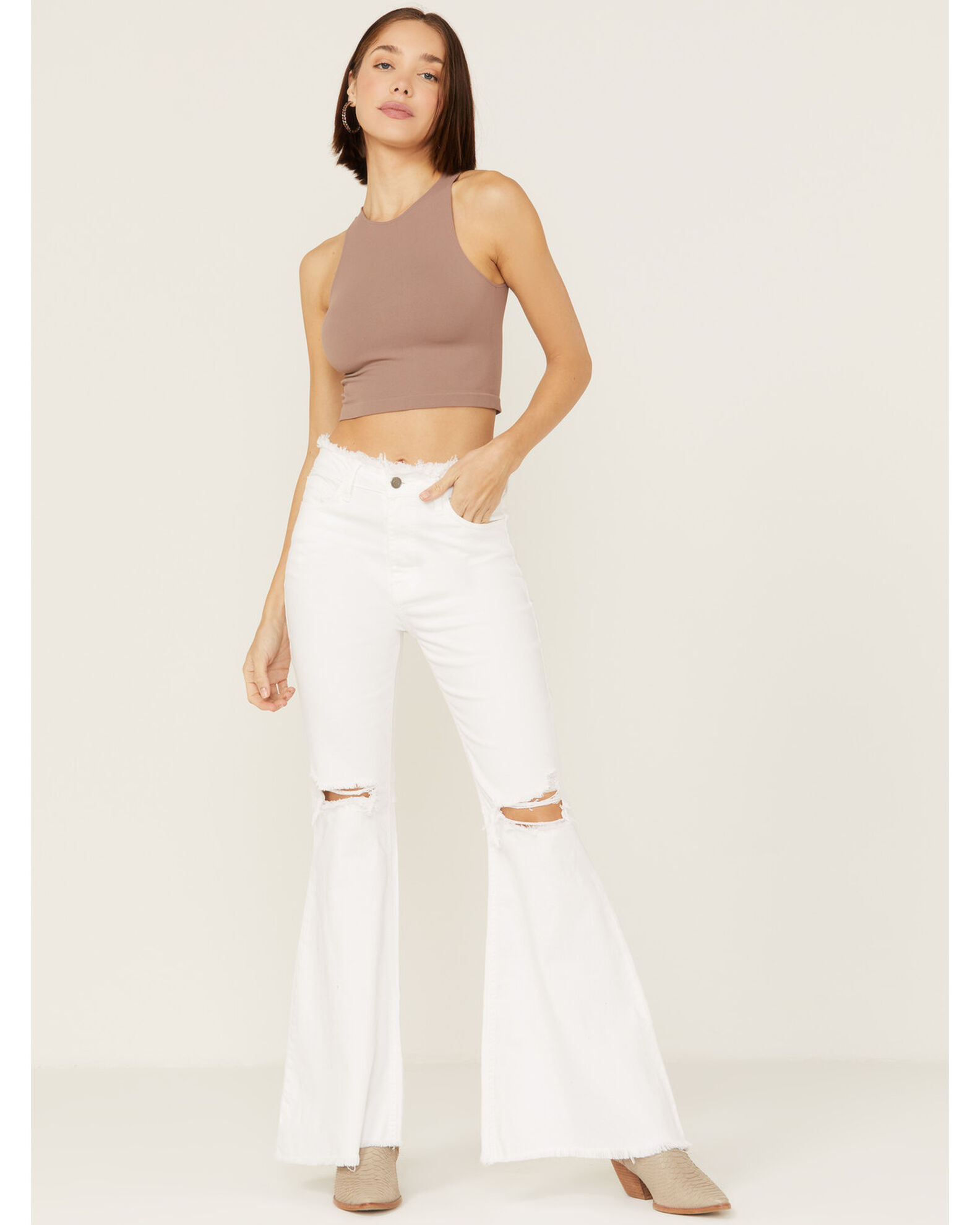 Cello white flare discount jeggings