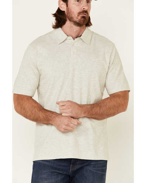 Image #3 - North River Men's Solid Slub Short Sleeve Polo Shirt , Natural, hi-res