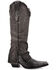 Image #2 - Dingo Women's Shabby Tall Western Boots - Snip Toe, Black, hi-res