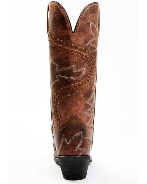 Image #5 - Laredo Women's Distressed Sidewinder Western Boots - Snip Toe, Tan, hi-res
