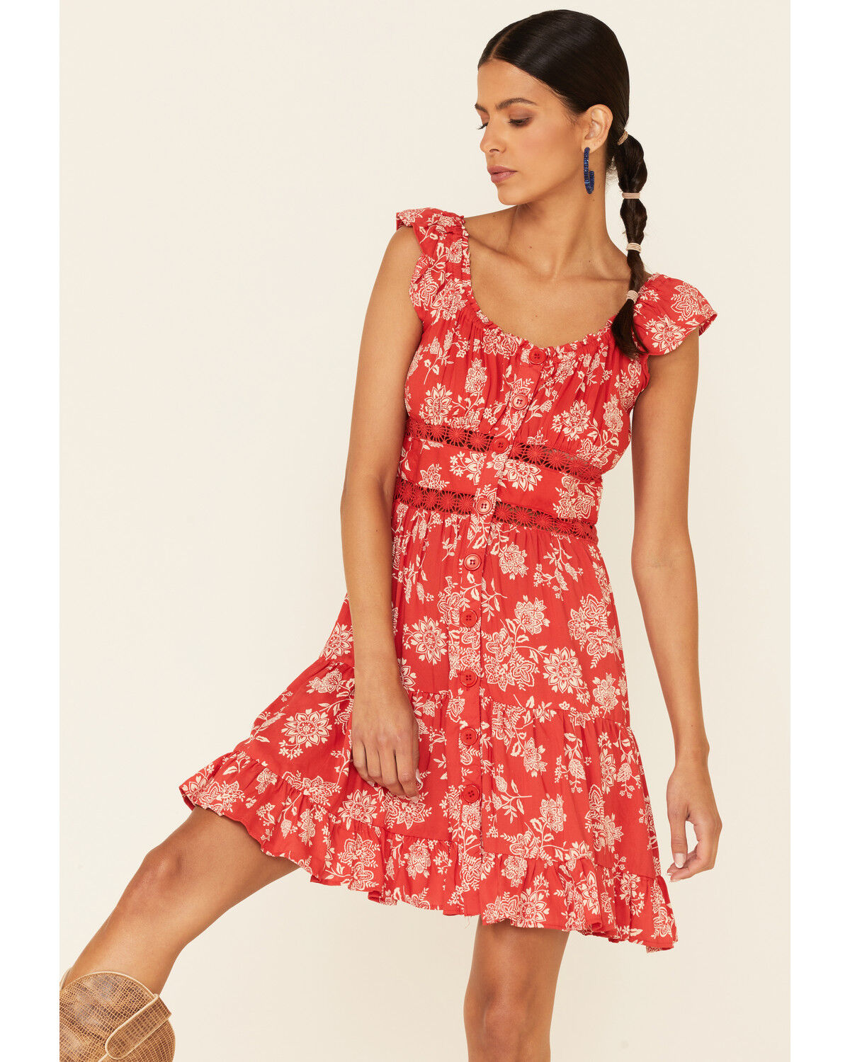 ruffle strap dress