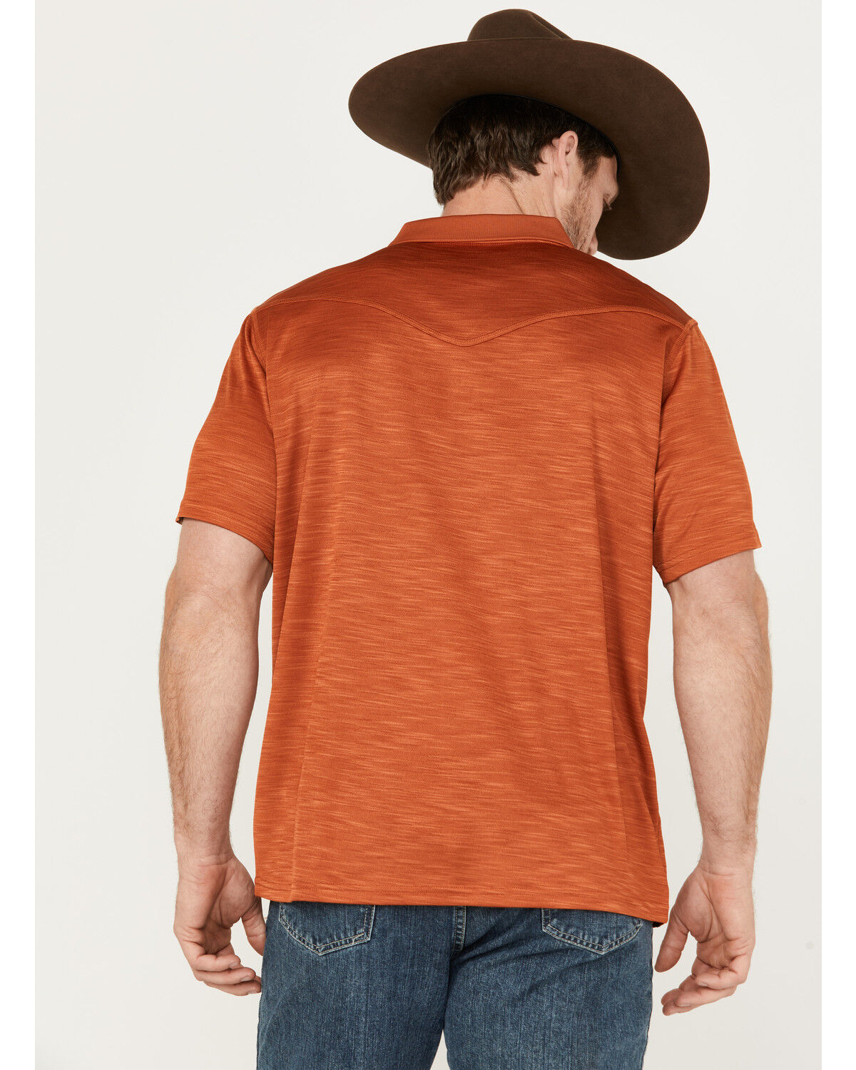 Image #4 - RANK 45® Men's Hardin Western Polo, Brown, hi-res