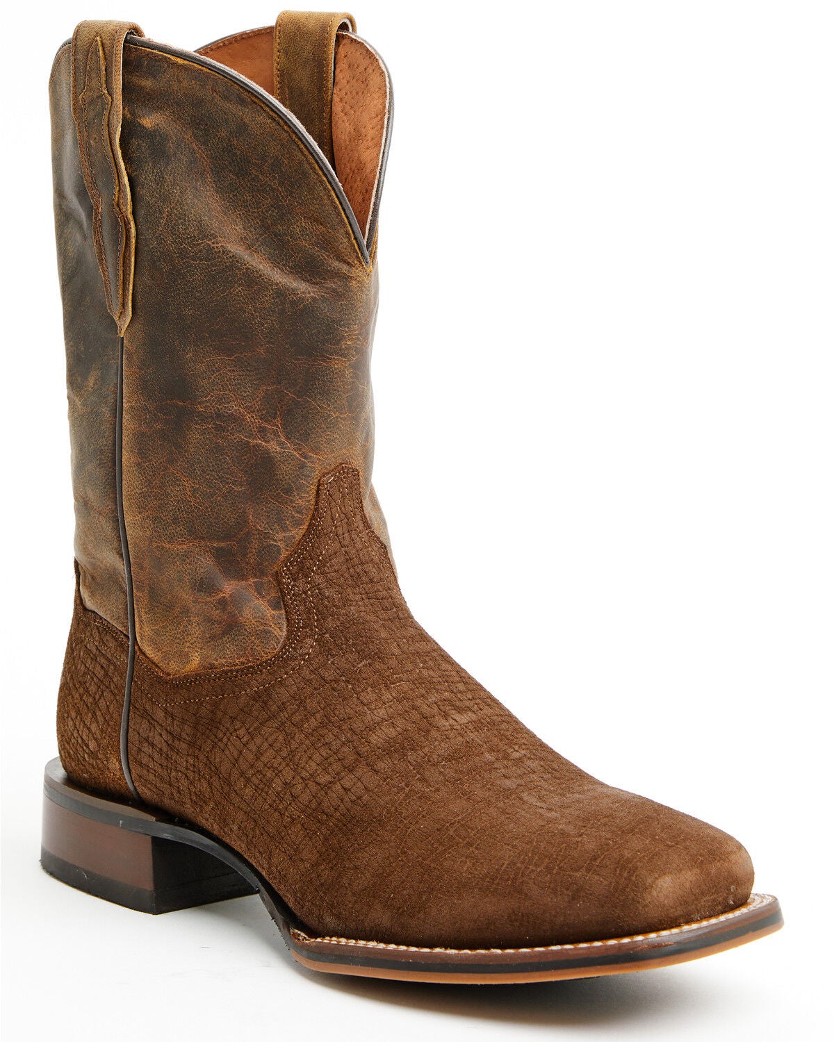 Dan Post Men's Snyder Western Boots - Broad Square Toe, Brown, hi-res