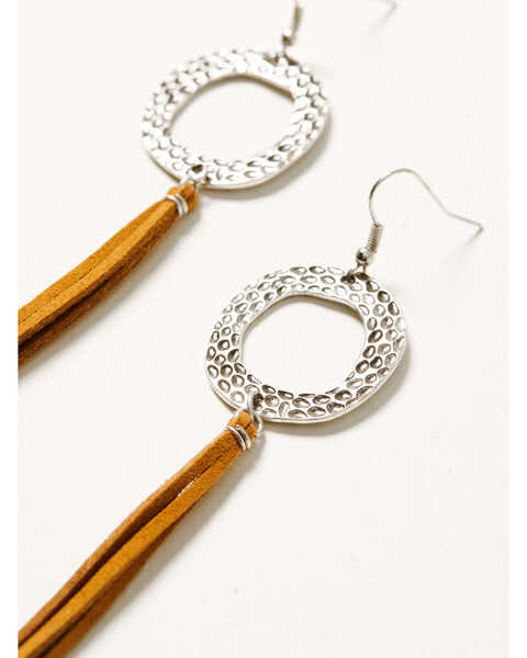 Image #4 - Shyanne Women's Tassel Fringe & Horn 3pc Earrings Set, Silver, hi-res