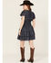Image #4 - Ariat Women's Stellar Tiered Short Sleeve Mini Denim Dress, Navy, hi-res
