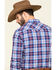 Rock & Roll Denim Men's Ombre Crinkle Plaid Long Sleeve Western Shirt , Blue, hi-res
