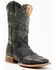 Image #1 - Corral Men's Exotic Ostrich Barbed Wire Western Boots - Broad Square Toe, Black, hi-res