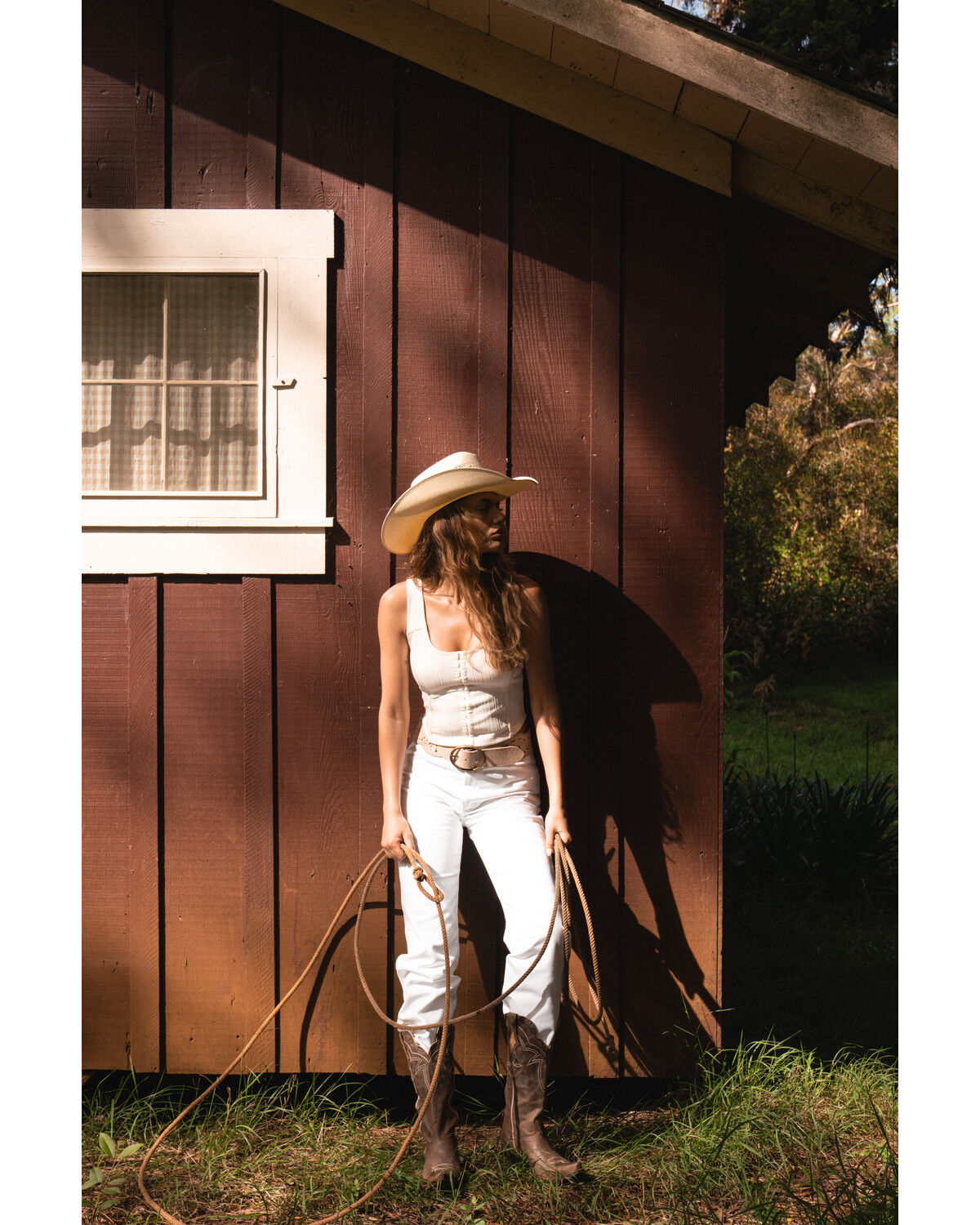 Image #1 - Shyanne Women's Corset Tank, White, hi-res