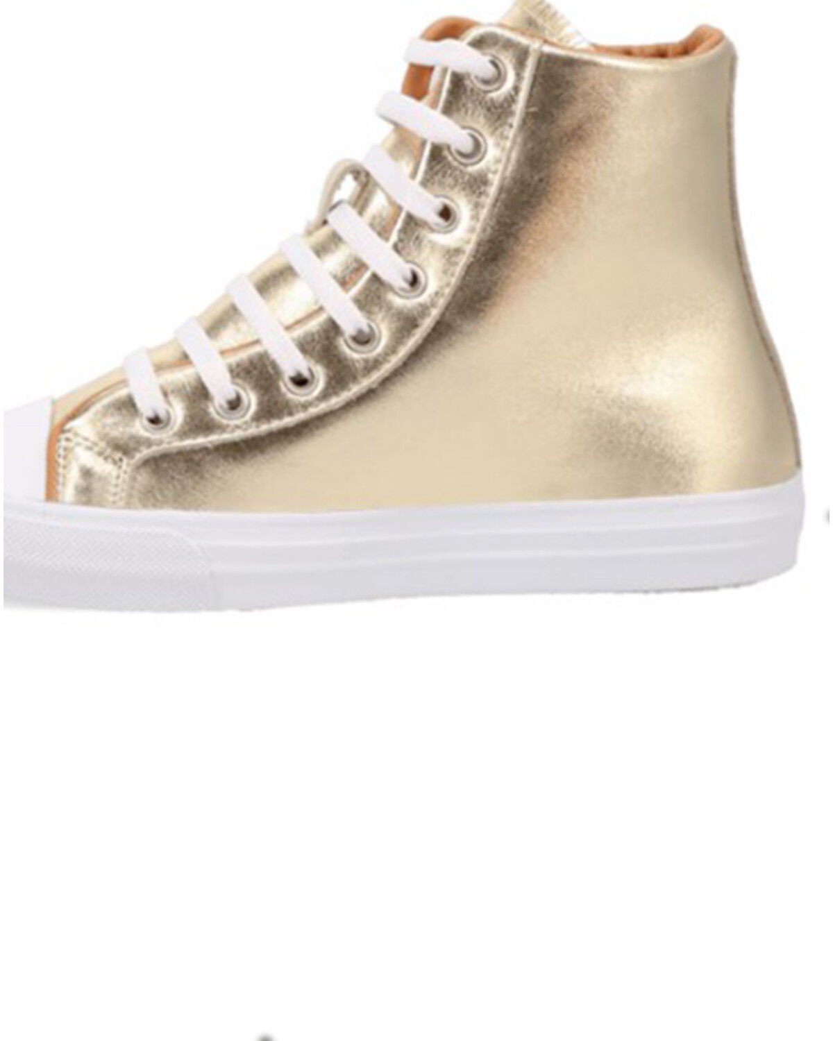 Image #3 - Dingo Women's Knarly Metallic High Top Sneaker, Gold, hi-res
