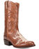 Image #1 - Dan Post Men's Exotic Snake Western Boots - Round Toe, Natural, hi-res