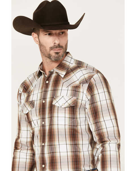 Image #2 - Gibson Men's Stampede Plaid Print Long Sleeve Pearl Snap Western Shirt, , hi-res