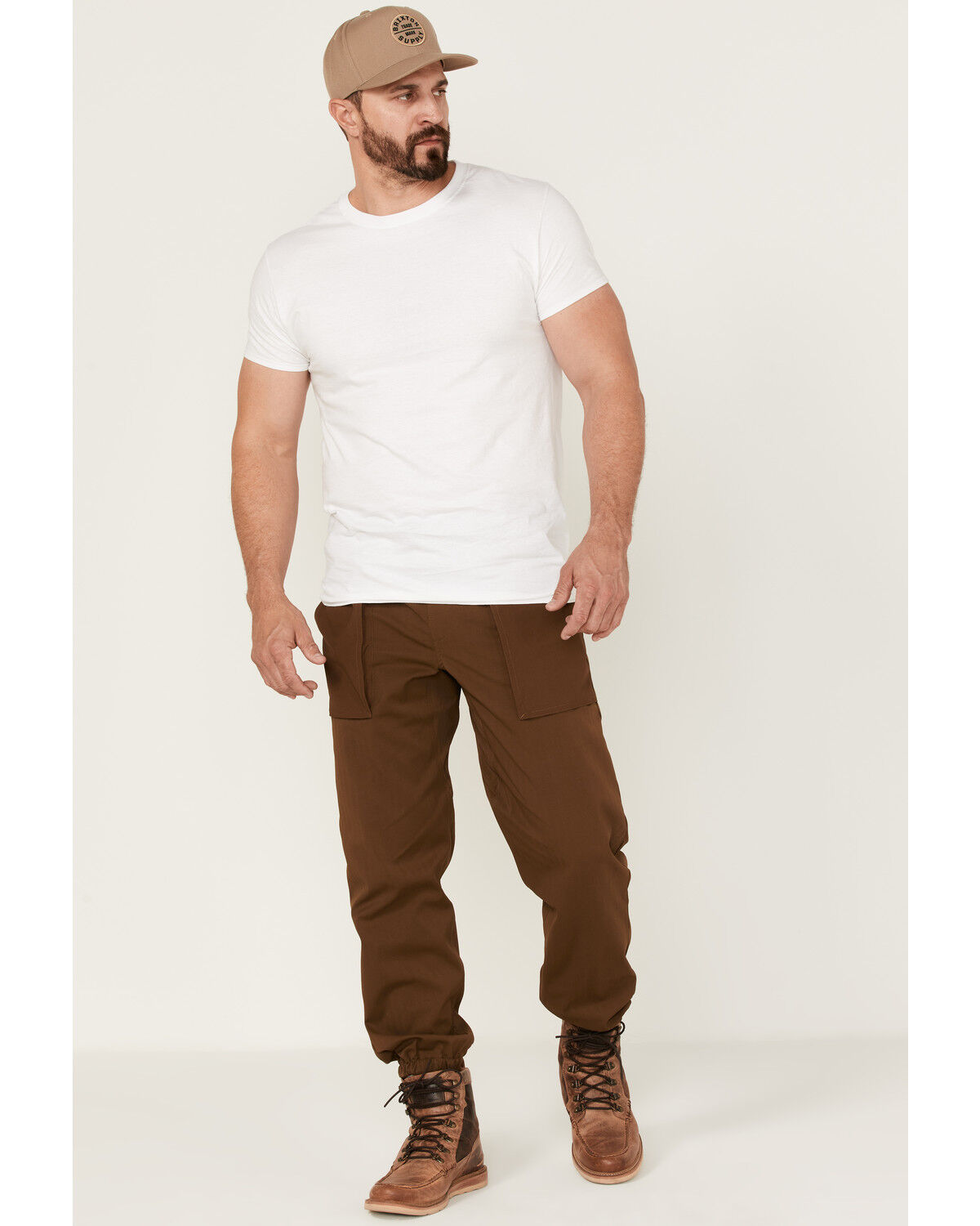 Image #1 - Brixton Men's Jupiter Service Crossover Pants, Brown, hi-res
