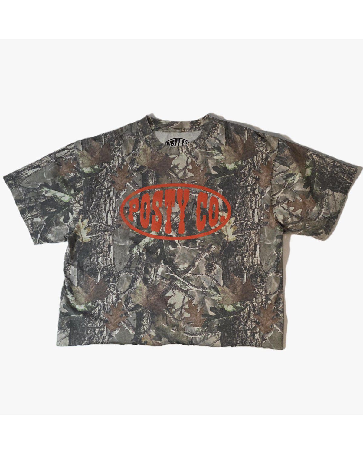 Post Malone Women's Post Camo Print Short Sleeve Cropped Graphic Tee, Camouflage, hi-res