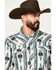 Image #2 - Rock & Roll Denim Men's Southwestern Print Ripstop Long Sleeve Snap Performance Western Shirt, Teal, hi-res