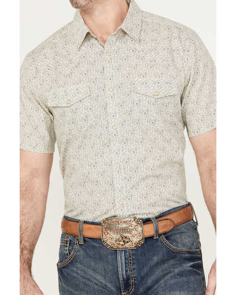 Image #3 - Gibson Trading Co. Men's Treasure Map Short Sleeve Western Pearl Snap Shirt, Tan, hi-res