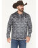Image #1 - Rock & Roll Denim Men's Southwestern Striped Performance Hooded Sweatshirt, Charcoal, hi-res