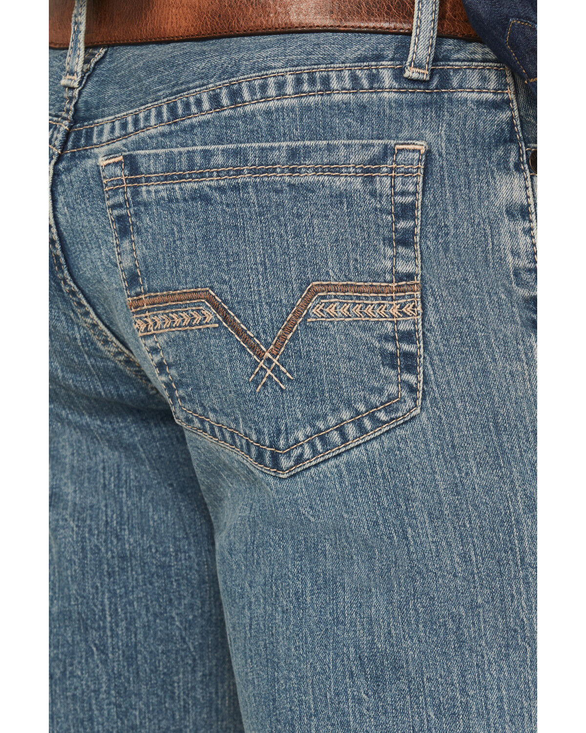 Image #4 - Cinch Men's Ian Medium Wash Slim Bootcut Performance Stretch Denim Jeans, Medium Wash, hi-res